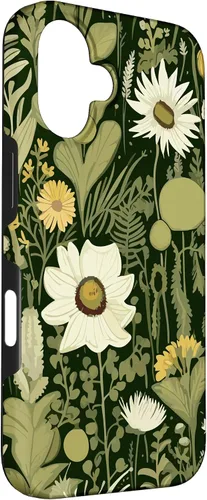 Miniatura 3 de Green Botanical Flower Pattern, Boho Flowers Case for iPhone 16