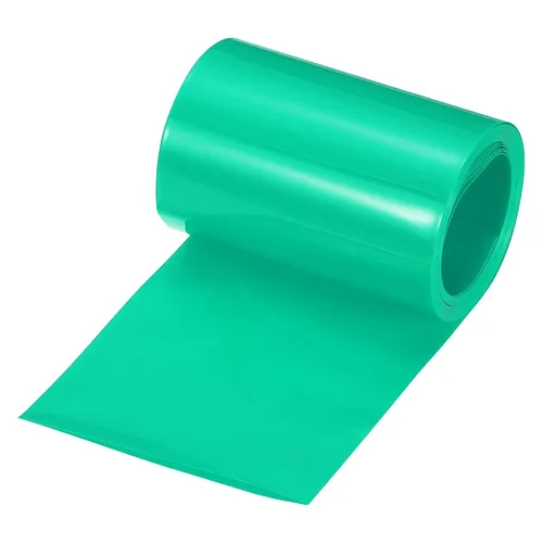 Miniatura 65 de MECCANIXITY Envoltura de Batería de PVC Termorretráctil de 127 mm de Diámetro 200 mm Plana 10 Pies (3 metros) Negra con Buena Aislación para Paquete