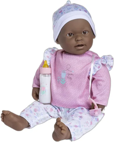 Miniatura 8 de JC Toys La Baby Caucasian - Muñeca bebé pequeña de cuerpo suave de 20 pulgadas Lavable Traje floral rosa extraíble con sombrero, chupete y Rosa