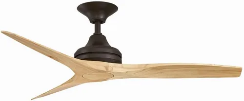 Miniatura 2 de Fanimation Spitfire - Ventilador de techo para interiores y exteriores de 48 pulgadas, bronce oscuro con cuchillas naturales