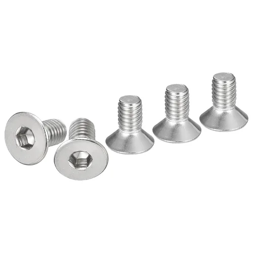 Miniatura 35 de DTGN Tornillos de cabeza plana M3-0.020 x 1.378 in, paquete de 50 tornillos de cabeza plana de acero inoxidable 304, rosca completa, pernos
