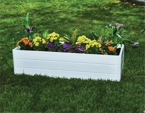 Miniatura 2 de NuVue Products 26005 - Cama de jardín con terraza al aire libre para cultivar plantas y flores comestibles, caja elevada con panel de veta de madera