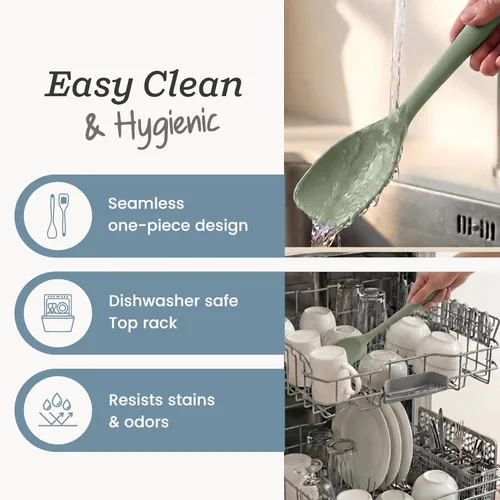 Miniatura 8 de Starpack 'The All Rounder' Espátula Spoonula de Silicona Premium - Cucharas Espátula de Silicona Resistentes al Calor hasta 600°F - Mejores Verde