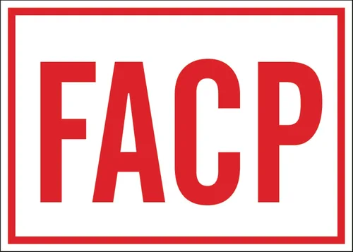 Miniatura 2 de FACP - Adhesivo para panel de control de alarma contra incendios, 5 x 7 pulgadas, color rojo impreso en blanco (par)