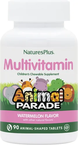Miniatura 7 de Natures Plus Animal Parade - Multivitamínico masticable para niños, sabor a uva, 90 tabletas en forma de animal, promueve la salud y el bienestar