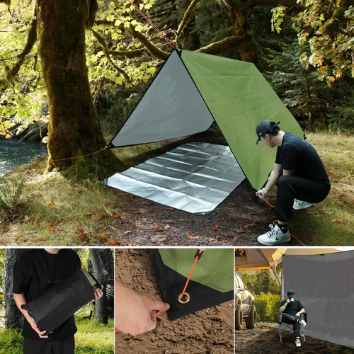 Miniatura 9 de RedSwing Manta de Supervivencia de Servicio Pesado, Lona Térmica de Emergencia Impermeable, Mantas Reflectantes Multiusos Aisladas para Todo Tipo