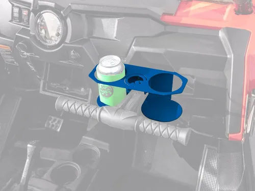 Miniatura 10 de SuperATV Portavasos negro para Polaris RZR 570/800 / 900 / XP Turbo/XP 1000 (ver ajuste) Se adapta a contenedores de 3.25 pulgadas de diámetro