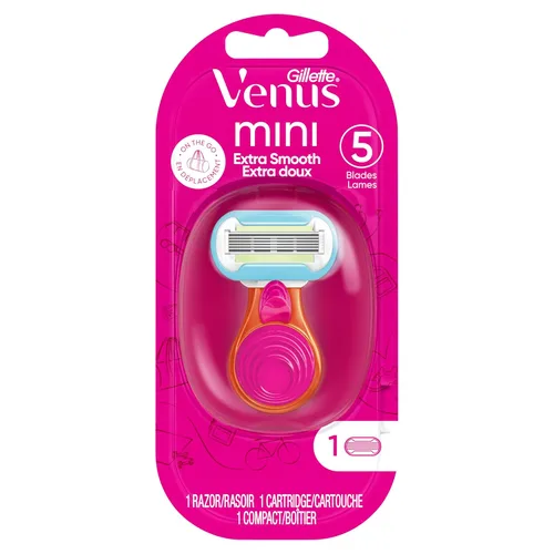Miniatura 9 de Gillette Venus Kit de maquinilla de afeitar de viaje extra suave para mujer, mini mango + repuesto + funda, regalos de vacaciones para mujeres
