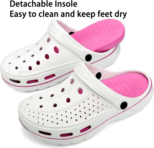 Miniatura 4 de INMINPIN - Zuecos ortopédicos para mujeres y hombres, con soporte de arco, zapatos de jardín, sandalias con fascitis plantar y plantillas de pies