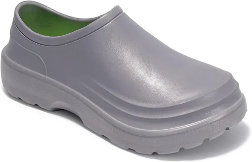 Harssidanzar Zuecos para hombre, zapatos de chef para hombre, zapatos de jardín, zapatos de trabajo sin cordones para servicio de alimentos, jardín