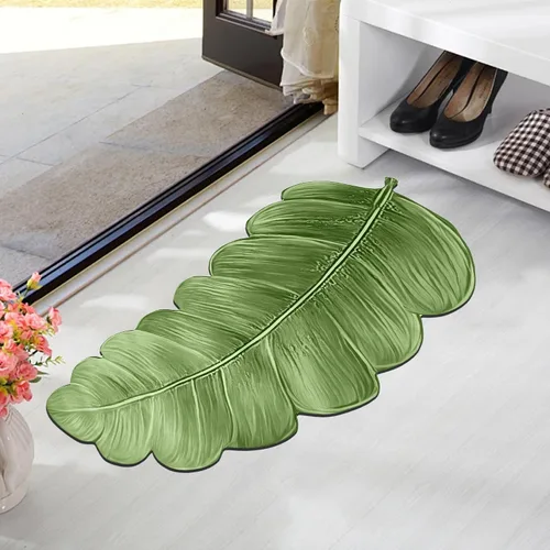 Miniatura 7 de Alfombra de baño antideslizante, de secado rápido, absorbente, verde, alfombra de ducha para suelo de baño, alfombra de goma lavable para baño