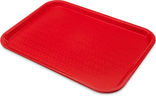 Carlisle FoodService Products CT121605 Bandeja estándar para cafetería/comida rápida, 12 x 16 pulgadas, color rojo