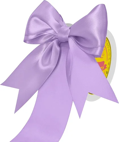 Miniatura 318 de Cinta de satén blanca antigua de doble cara de 1-1/2 pulgadas x 50 yardas, cinta de poliéster para envolver regalos, día de San Valentín, bodas