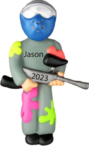 Paintball - Adorno de Navidad 2025, regalo personalizado de paintball para adolescentes, adultos o niños, adorno navideño divertido personalizado