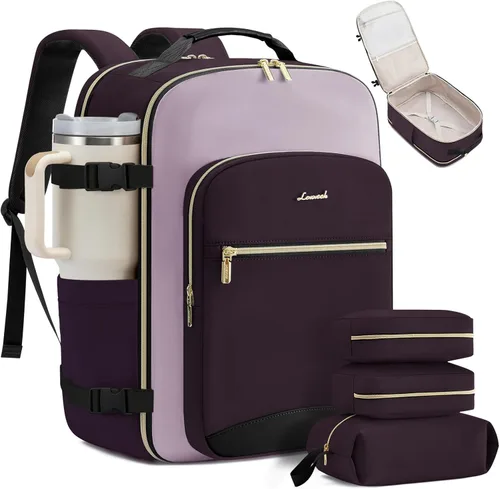 Miniatura 26 de LOVEVOOK Mochila de viaje para llevar a bordo, Mochilas de viaje