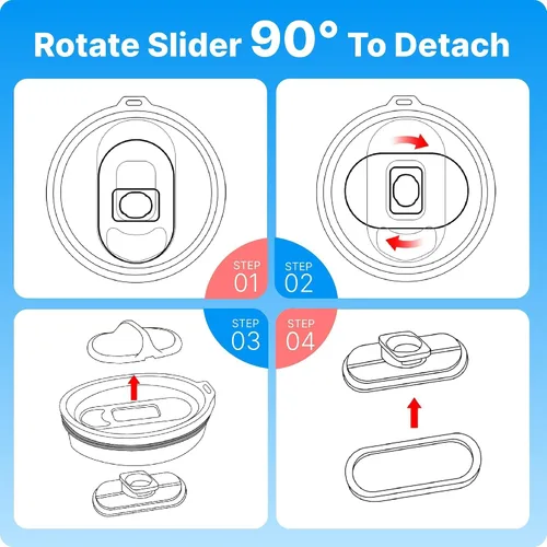 Miniatura 9 de Tapa superior de rosca de repuesto de 20 onzas para taza YETI TraveI con hilos solamente, tapa resistente a derrames para taza de viaje con rosca