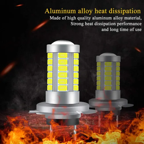 Miniatura 5 de Bombillas antiniebla H7 6500K de xenón blanco fresco superbrillante DRL 5730 33-SMD 12V diurnas luces antiniebla conducción DRL luces LED bombillas