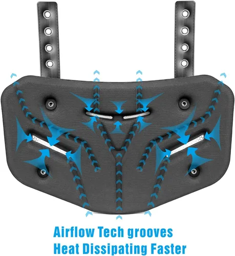 Miniatura 4 de Placa trasera de fútbol, protector trasero para jugadores de fútbol, placas traseras de fútbol con rejillas de ventilación, protección