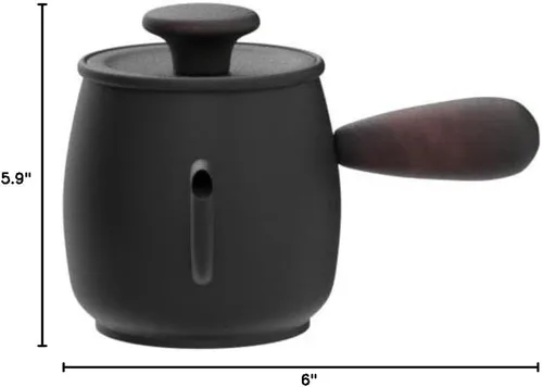 Miniatura 8 de Miyazaki Servidor de café de goteo único, estándar para café de goteo manual, cuello de cisne y boquilla de flujo, caoba