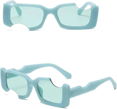 Miniatura 3 de Gafas de sol rectangulares pequeñas irregulares para mujer gafas de sol punk vintage protección UV