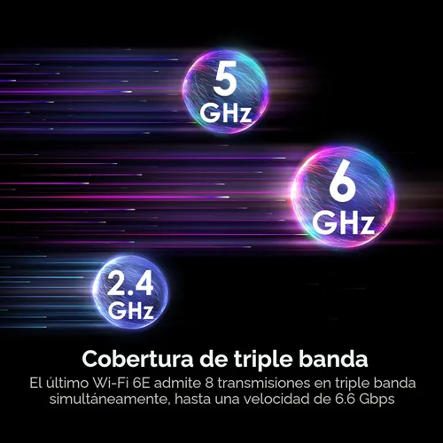 Miniatura 2 de MSI Radix AXE6600 WiFi 6E Router de Juego Tri-Band, AI QoS, RGB, procesador Quad-Core de 1.8GHz, MU-MIMO, inalámbrico Gigabit de tres bandas, 8