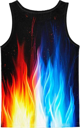Miniatura 3 de Asylvain Camisetas sin mangas 3D para hombres y mujeres, diseño genial, camisetas sin mangas, camisetas de verano