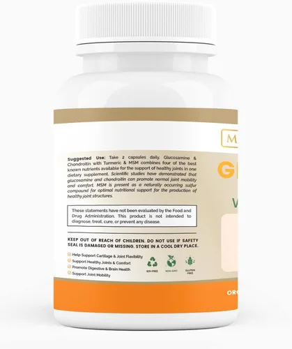 Miniatura 2 de Condroitina de glucosamina con cúrcuma y MSM para articulaciones saludables, 60 cápsulas vegetales (paquete de 2)