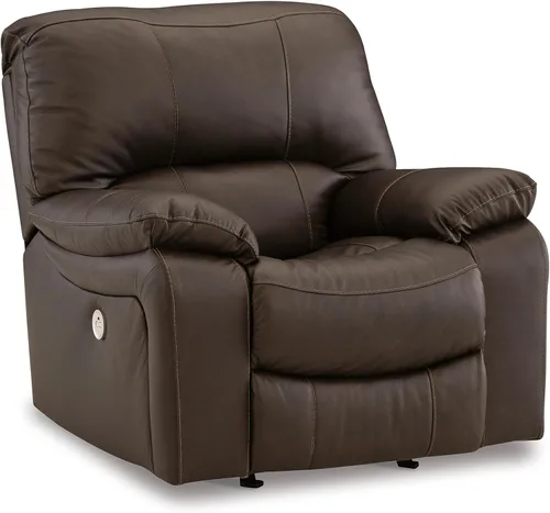 Miniatura 27 de Signature Design by Ashley First Base - Sofá reclinable manual de piel sintética contemporánea, color gris