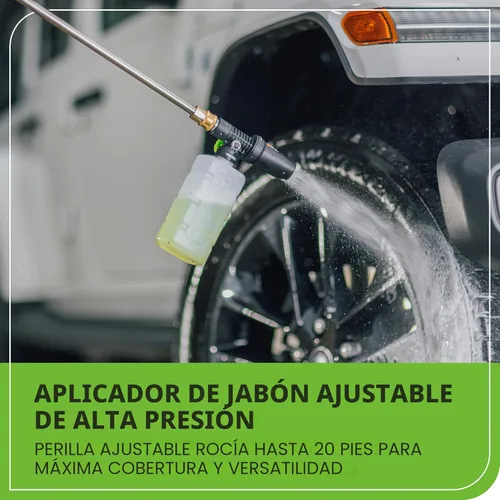 Miniatura 8 de Greenworks 2100 PSI (certificado SGS) 1.2 GPM 13Amp Lavadora eléctrica compacta a presión con mango telescópico para autos, calzadas, patios