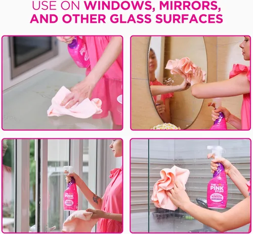 Miniatura 4 de Stardrops - The Pink Stuff - The Miracle Window & Glass Cleaner con vinagre de rosa, paquete de 3 unidades (3 limpiadores de ventanas y vidrios)