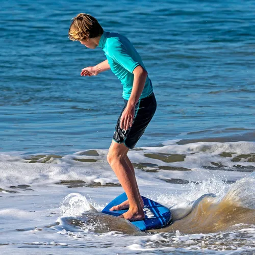 Miniatura 7 de Wavestorm Skimboard de espuma de 48 pulgadas Skimboard para principiantes y todos los niveles de skimming, surf y bodyboard, Skimboar azul
