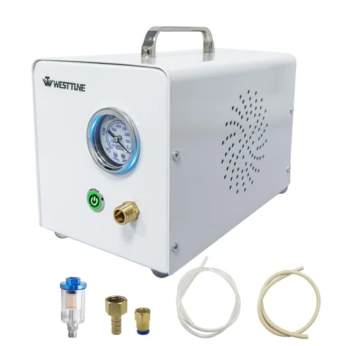 Bomba de Vacío de Diafragma de Laboratorio WEST TUNE, Bomba de Filtración de Vacío Sin Aceite Portátil para Trabajo de Laboratorio con 2 Tipos de