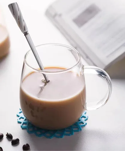 Miniatura 4 de Taza de vidrio transparente con asa, 16 onzas, taza grande de café de borosilicato de alta calidad para beber o como regalo