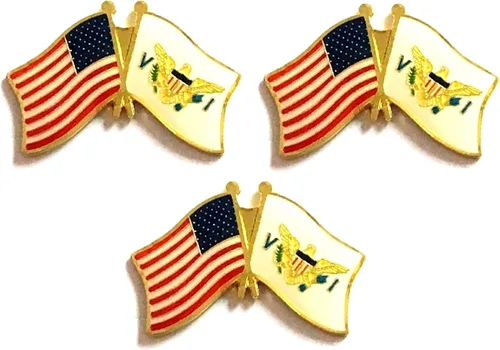Miniatura 8 de 3 Pines de solapa con banderas de Estados Unidos y países internacionales, paquete de 3 pines dobles con diseño de banderas de Estados Unidos
