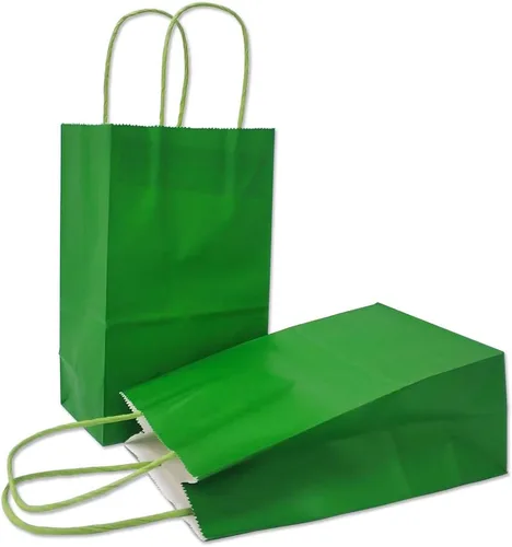 Miniatura 63 de AZOWA Bolsas de regalo mini de papel kraft con asas (Azul claro, 4x2.4x6, 25 piezas)