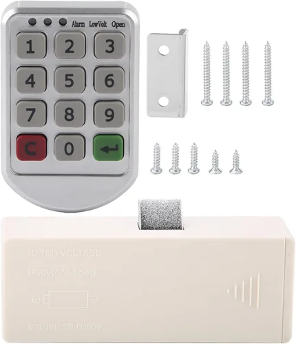 Cerradura de teclado electrónico digital inteligente para gabinetes: aleación de zinc duradera, fácil de instalar, duración de la batería de 10