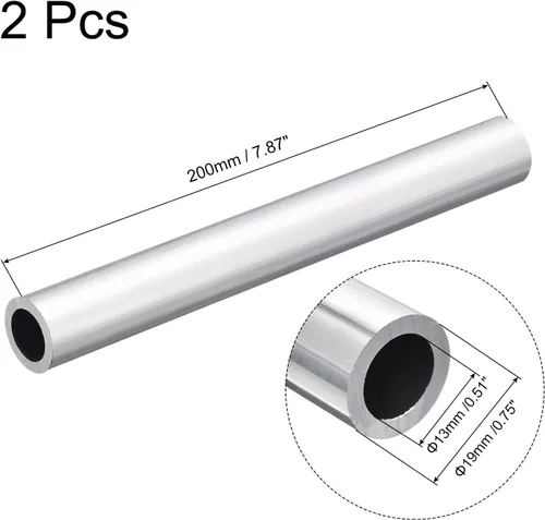 Miniatura 48 de uxcell Tubo Redondo de Aluminio 6063, 10 mm DE 6 mm DI 200 mm Longitud Tubo para Proyectos de Industria DIY, 2 Piezas