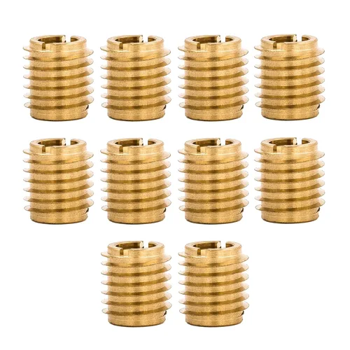 Miniatura 7 de E-Z LOK Inserto roscado para cuchillo para madera dura, insertos de rosca de latón, 10-24 roscas internas, 0.500 pulgadas de longitud, paquete de 25
