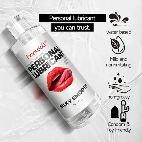 Miniatura 3 de Lubricante a base de agua (8 onzas líquidas), lubricante a base de agua vaginal, lubricante de juguete sexual, líquido para parejas, mujeres