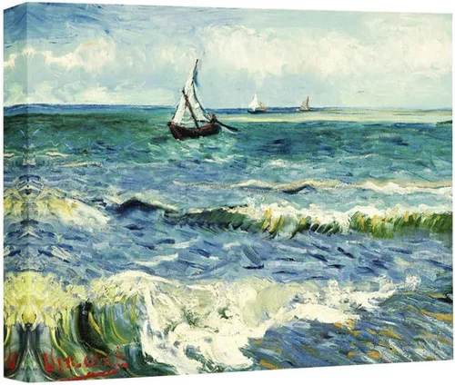 Miniatura 12 de ELITEART -Noche estrellada sobre el ródano por Vincent Van Gogh Giclée Art Canvas Prints- Tamaño del marco: 28 x 35 pulgadas