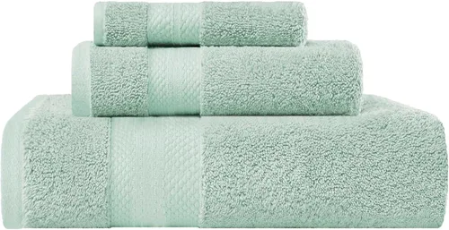 Miniatura 57 de Superior Juego de toallas de algodón turco de 9 piezas, 3 toallas de baño, 3 manos, 3 toallas faciales para el hogar, artículos esenciales de baño