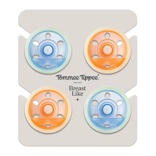 Miniatura 8 de Tommee Tippee Chupete Nocturno Similar al Pecho para Recién Nacidos, 0-6 Meses, Bolsita Similar al Pecho, Chupetes Sin BPA, Tecnología que Brilla