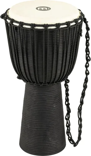 Miniatura 20 de Instrumento de círculo de tambores de mano Djembe, Serie Headliner de caoba tallada — NO HECHO EN CHINA — Cuerdas de tejido africano Mali