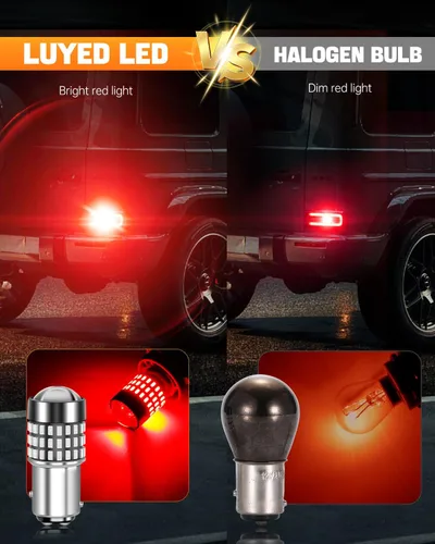 Miniatura 55 de 1156 Bombillas LED Ámbar Amarilla Luz de Señal de Giro 400% de Brillo 1141 1003 7506 Bombillas LED P21W Usadas para Luces Intermitentes Luz Trasera