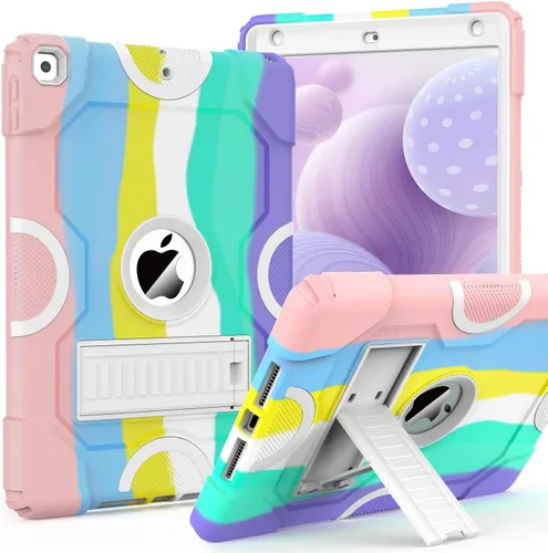 Miniatura 17 de ZoneFoker - Funda para iPad de 9.ª generación, funda para iPad de 8.ª y 7.ª generación, funda para iPad de 10.2 pulgadas 2021/2020/2019, funda Negro