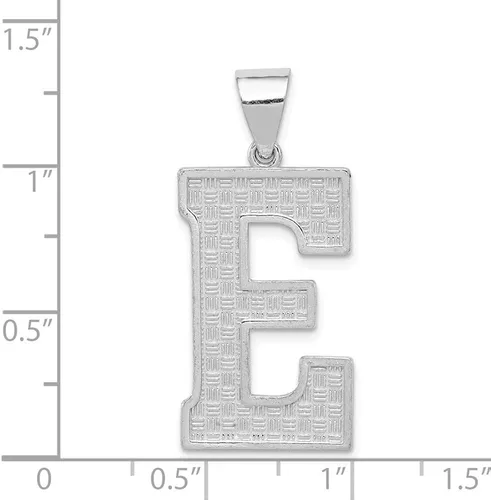 Miniatura 4 de Colgante de plata de ley 925 con inicial letra E y alfabeto de 1378in