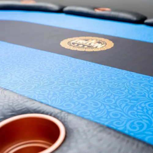 Miniatura 2 de Triton Premium Tapete Portátil para Mesa de Póquer para 10 Jugadores Azul - Tapete de Juego de Póquer Portátil de Goma con Tela Multi-Spandex