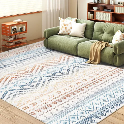 Miniatura 38 de Miukiki Alfombra marroquí lavable de 2 x 3 pies para sala de estar, antideslizante, plegable, grande y suave, para comedor y dormitorio