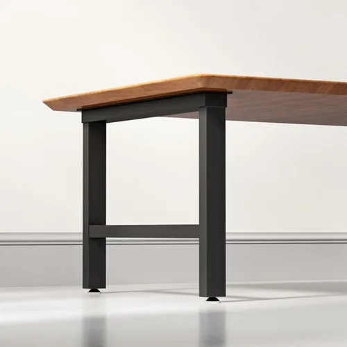 Miniatura 17 de Patas rectangulares industriales de metal de 16 pulgadas de altura, patas de banco de metal para mesa, diseño moderno de mediados de siglo, juego