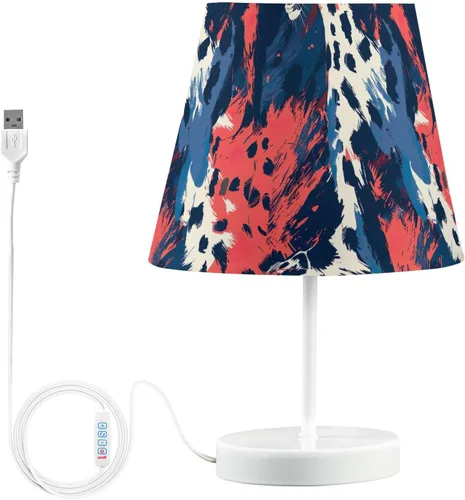 Miniatura 14 de ODAWA Desk Lamp Dimmable Vintage Seashell Blue Bedroom Lamps with USB Ports Table Lamps for Bedroom